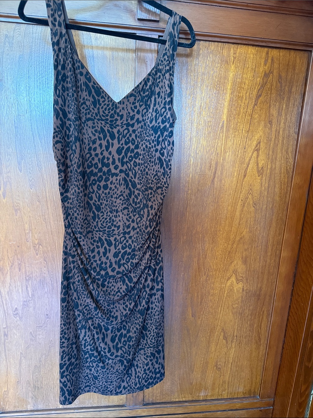 Vintage Nine West Brown and Black Leopard-Print Dress